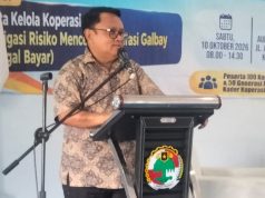 Dekopinwil Jatim Apresiasi Workshop Mitigasi Risiko Koperasi, Dorong Generasi Muda Jadi Kader Masa Depan Koperasi Ketua Dekopinwil Jatim saat memberikan sambutan pada workshop tata kelola koperasi modern